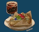 レトロかわいい！食べ物イラスト制作します TRPG・SNSアイコン・ゲーム・飲食店のメニューなどに イメージ2