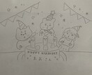 メッセージイラストを書きます 鉛筆✏️でのイラストで、メッセージイラストを描いてます。 イメージ3