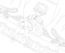 大鎌や翼が映えるゴシックな全身立ち絵描きます TRPGや自作ゲームに映える退廃的で美麗な立ち絵を制作します イメージ3