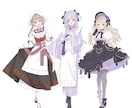 透明感あふれる立ち絵イラスト制作します 少女らしいかわいいイラストでTRPGやゲームを彩りませんか？ イメージ4