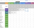 色で進捗が分かる、見やすい管理表を販売します 入力漏れや、今の進捗がイッパツで分かります！ イメージ2