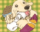 犬が得意☆アイコンやイラスト作成承ります 特にゴールデンレトリーバーなどの大型犬はお任せください！ イメージ3