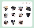 写真を使ったLINE絵文字【40個】で作ります 大切なペットのお写真を可愛くアレンジして絵文字にします！ イメージ6