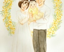 やわらかい水彩タッチで家族の大切な瞬間を残します すぐに飾れる原画納品＊プレゼントにもおすすめ イメージ4