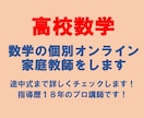 高校数学　数学の個別オンライン家庭教師をします 途中式まで詳しくチェックします！指導歴18年のプロ講師です！ イメージ1