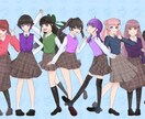 コスパ重視・シンプルな立ち絵を描きます 【2枚~】合唱、アニメshort動画を作りたい方にオススメ！ イメージ1