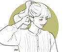 商用OK！大人可愛い華やか線画で注目度が上がります 自分のイメージカラーでおしゃれなアイコンを作ってみませんか？ イメージ5