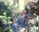 背景と人物を描いた世界観重視の一枚絵を制作します 本の表紙やサムネイルに使用できるようなイラスト イメージ1