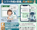 毎月の面倒なシフト作成業務からあなたを解放します 生成AIとエクセルで師長の負担を劇的に減らすツール イメージ1
