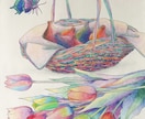 線画、塗り絵などに色鉛筆でアナログ彩色をしています 色鉛筆ならではの柔らかで優しい彩色を得意とします イメージ3