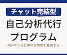 9つの質問に答えるだけ 向いてる仕事を言語化します 書くだけで“判断の軸”が浮かび上がる チャット完結の自己分析 イメージ1