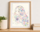 水彩で雰囲気を引き出すポートレートを制作します やわらかな色の重なりで、印象に残る一枚に仕上げます イメージ5