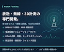 放送・無線・3D計測の専門開発を承ります 規格と計算が絡む、他で断られた開発をお引き受けします イメージ1