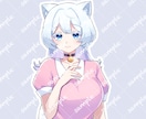 商用利用可！白猫擬人化お嬢様販売いたします 表情差分全5種！TRPGや動画等におすすめ！ イメージ2