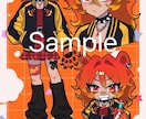 詰め込みイラスト制作します 立ち絵・バストアップ・SDの3点セット。キャラシートにも！ イメージ1