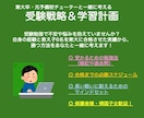 先着限定価格！東大卒が一緒に受験の戦略を練ります 元チューター徹底解説！受験戦略相談＆学習計画。保護者様歓迎 イメージ1