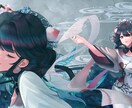 パッと目を惹く横長一枚絵をお描きします 修正回数無制限！理想通りの絵を制作しま す！ イメージ2