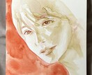 手描き：小さいサイズ：水彩風似顔絵を作成します アナログ絵画ならではのあたたかみ イメージ4