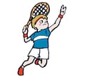 テニスプレイヤーのイラストを描きます イラレ・フォトショ・手描きコピックどれでもOKです イメージ1