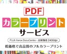 PDFをA4（片面／両面）カラーでプリントします 低価格で高解像度なPDFデータプリント代行サービスです。 イメージ1