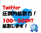 ツイート100～500RT超えまで拡散します 安心！安全！圧倒的拡散力でRTを増加！宣伝・広告を行います！ イメージ1