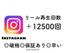 インスタグラムのリール再生回数を増やします インスタグラムのリールの再生回数＋12500回増えるまで宣伝 イメージ1