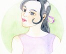 水彩でほんわりとアイコンを手書きで描きます アナログ画材でお写真描きます✾SNSのアイコンや、名刺に等に イメージ3