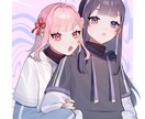 アイコン・一枚絵・夢絵、いろいろイラストかきます リアルな絵柄からぽっぷでかわいいちびキャラまで！♡ イメージ2