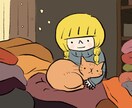 シンプル・絵本タッチの可愛いイラストを描きます ゆるーいネコなどの動物、女の子が得意です イメージ3
