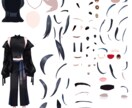 Live2D用に1枚絵のパーツ分けを行います 最短4日でモデリングをすぐ始められるPSDデータを作ります！ イメージ3