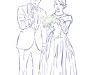 結婚式の写真からこのような絵に出来ます 結婚式の写真からオシャレイラストの様にしてみませんか？ イメージ3