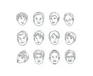 ペア似顔絵★ふたりでひとつの似顔絵を描きます カップル・夫婦・親子・友達など組合せは自由です。 イメージ2
