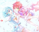色塗り＊デジタル線画の着色を代行します 線画までは描けたけど…という方！ぜひ色塗りさせてください＾＾ イメージ1