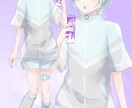 映えるかわいい一枚絵、イラストお描きします 歌ってみたや動画用サムネイル、MV用、夢絵、個人観賞用など！ イメージ4