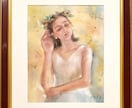 水彩/パステルで優しい色彩の絵画作品を制作します サイズ:F6/額付/挿絵/表紙絵/お部屋に飾る絵/贈答用 イメージ2
