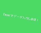 Excelを使いデータ入力をします 日本語や英語、数字やグラフなどのデータを入力します！ イメージ1