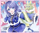 高クオリティ！目を惹く1枚イラストを作成します 背景も豪華！MVやお祝いなど色々なシチュエーションに対応！ イメージ7
