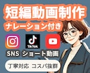 SNS用ショート動画＋ナレーション制作いたします 【コスパ抜群】【丁寧対応】ナレーション＋広告動画 イメージ1