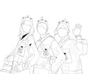 写真を元に線画イラスト化します 目や鼻を省略しリアルではありつつ綺麗めなイラストを作成します イメージ4