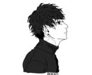人物をアニメ風にイラスト化します 人物／白黒／シンプル／アニメ風／似顔絵 イメージ3