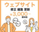ウェブサイトの修正・編集・更新！なんでも承ります WordPress・Wix対応可！デザインやコーディングなど イメージ1