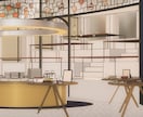 空間の雰囲気が伝わるパースを手描きベースで作ります 店舗など開業/提案で空間コンセプトをビジュアルで伝えたい方へ イメージ1
