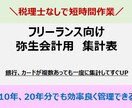 弥生会計への入力時間を減らす自動集計表を納品します フリーランス経理の記帳はこれ一つで十分！短時間で終わります イメージ1