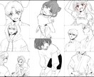 画風幅広く対応！落書きテイストで描きます 【2名まで基本料金込み】創作・小説の挿絵のワンポイントも☺︎ イメージ1