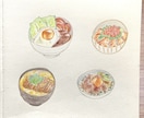 お好きな食べ物を色鉛筆で描きます メニューの挿絵やインテリアにも。ハガキ内サイズ対応 イメージ6