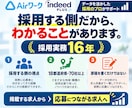 Airワーク・Indeedの求人を分析・改善します 採用担当16年｜応募来ない原因を分析し求人原稿＋画像まで改善 イメージ6
