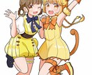 ゆるふわ×かわいい等身キャライラスト描きます ガーリーでふんわりした雰囲気のキャラが得意です！ イメージ4