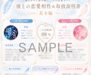 テキスト鑑定・彼との恋愛相性を丁寧に視ます 二人の恋愛傾向と未来を画像でお届け イメージ2