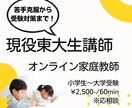 現役東大生講師が格安で教えます 指導経験豊富な現役東大生によるオンライン家庭教師！ イメージ1