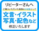 リピーター様向け　文言・画像の修正をいたします 以前に購入いただいた画像の修正をいたします イメージ1